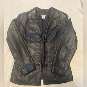 Charlotte Russe Black Leather Blazer
